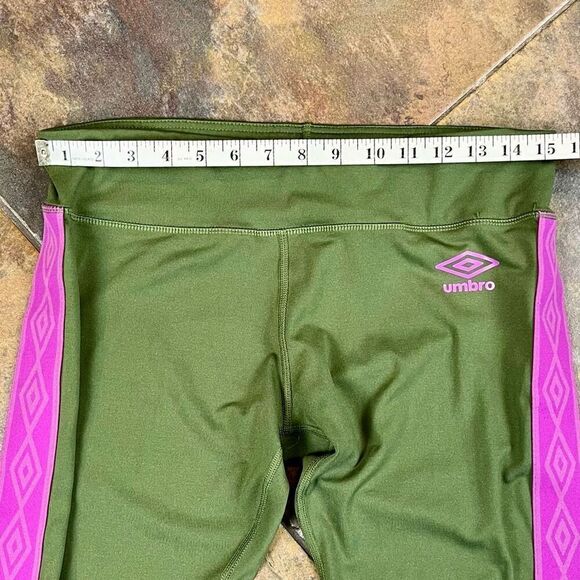 Umbro Green Pink Activewear Leggings Large - Picture 2 of 10